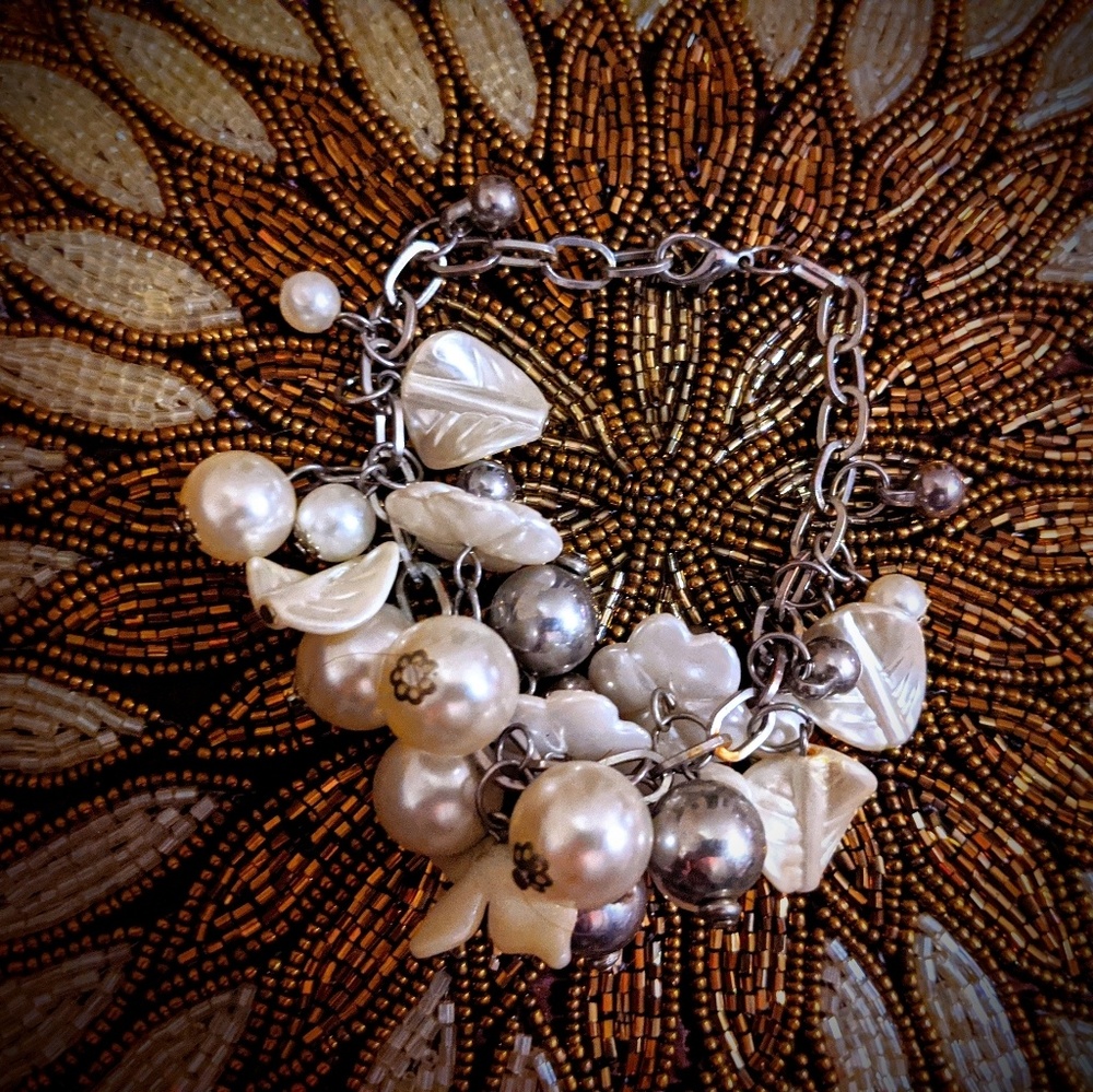 2 for $15 jewelry Pearl cluster bracelet